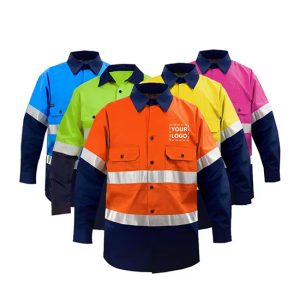 Reflective Safety Long Sleeve Men Shirt